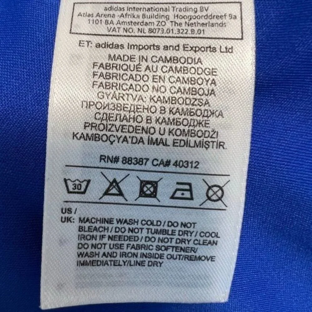 Adidas ClimaCool Blue Soccer Jersey XL Lightweight Breathable Activewear - Picture 3 of 5